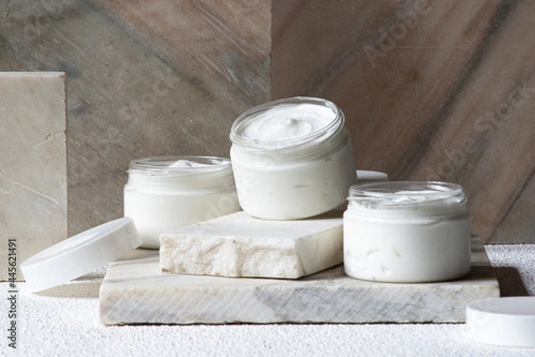 Obraz Photo of a handmade massage butter in a jar