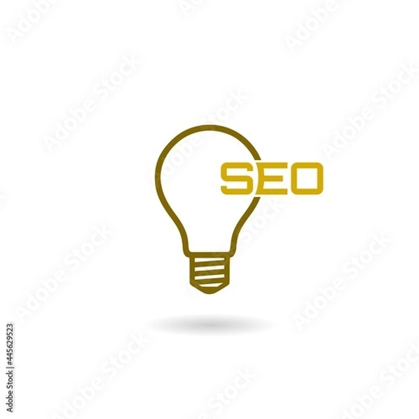 Fototapeta Simple SEO icon  with shadow