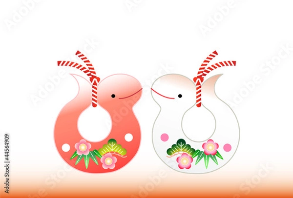 Obraz 年賀状　へび　巳年