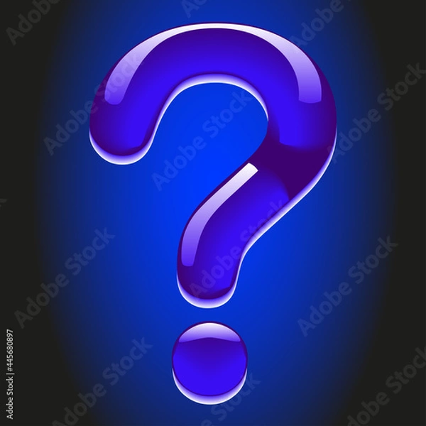 Fototapeta Large Question mark. Abstract concept of graphic elements for your web site design.