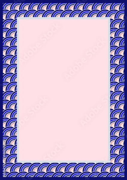 Obraz 전통 무늬 배경의 프레임