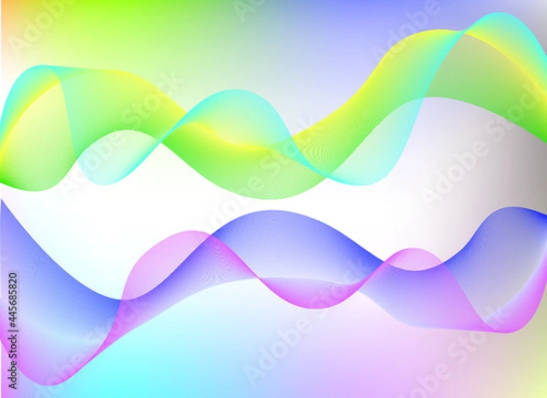 Obraz 그라데이션 물결 라인 이펙트 배경이미지