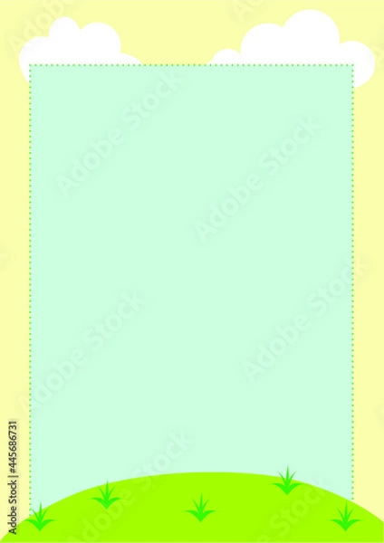 Obraz 구름과 풀밭의 배경이미지