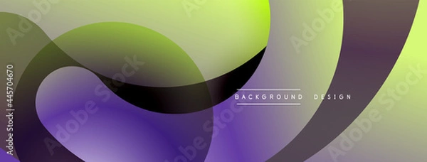 Fototapeta Abstract overlapping lines and circles geometric background with gradient colors
