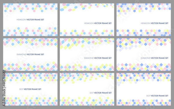 Fototapeta 幾何学模様のフレーム１２点セット