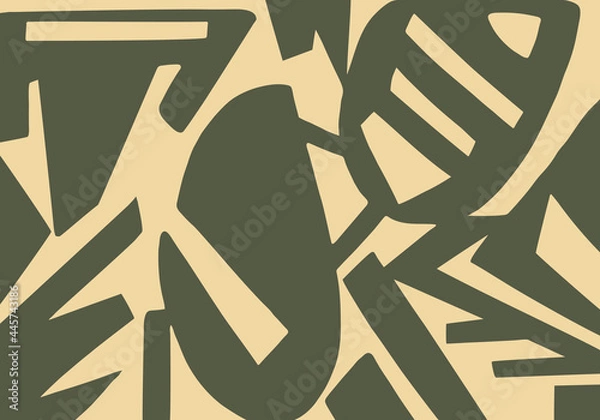 Obraz contrasting design with abstract pattern of different shapes