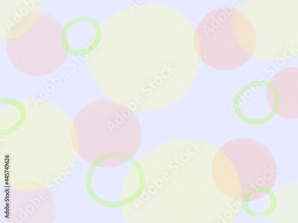 Fototapeta 背景素材：水彩風　水玉模様の背景