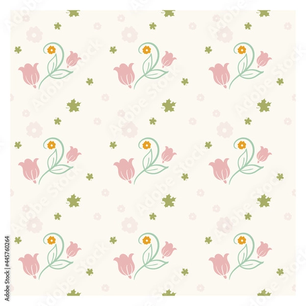 Fototapeta seamless pattern with flowers