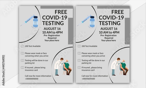 Obraz Covid-19 Testing Flyer Templates