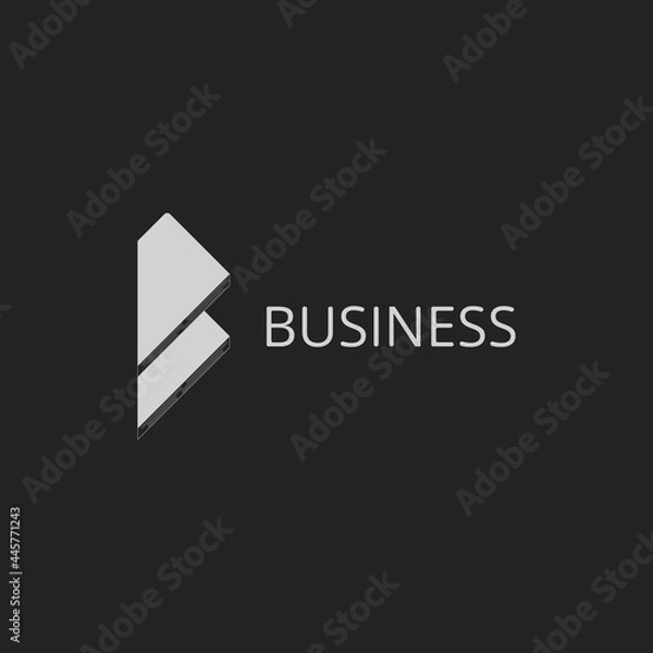 Fototapeta 3D Vector Logo with book illustration forming initial "B". Usable for Publisher logos, libraries, bookstores, etc.