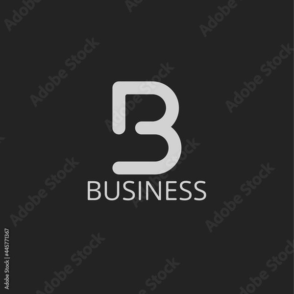 Obraz Modern unique creative B logo design, Minimal B initial based vector icon.