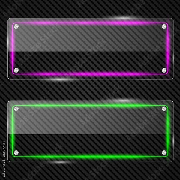 Obraz Glass framework set. Vector illustration.
