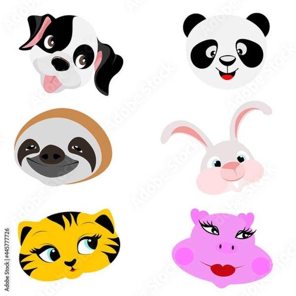 Fototapeta Cute animals set