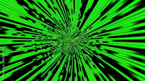 Obraz Driving through the bit stream digital pixel tunnel