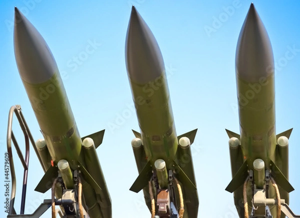 Fototapeta aircraft combat missiles aimed at the sky