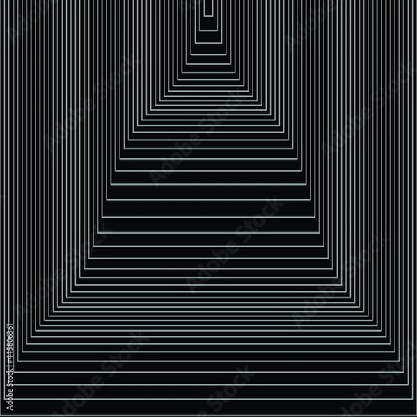 Fototapeta Vector Illustration of the gray pattern of lines on black abstract background. EPS10.