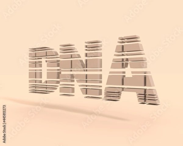Fototapeta Concept of biochemistry with dna acronym made by cubes