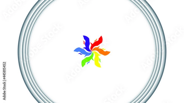 Fototapeta rainbow ribbon in a circle