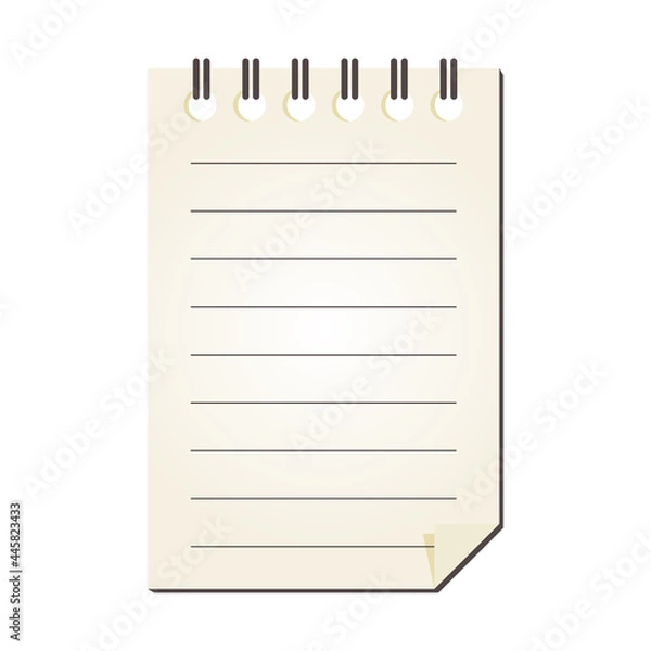 Fototapeta 罫線ノート　メモ帳　背景素材