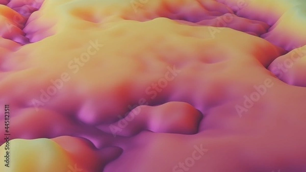 Obraz 3d render abstract wallpaper with futuristic gel surface.