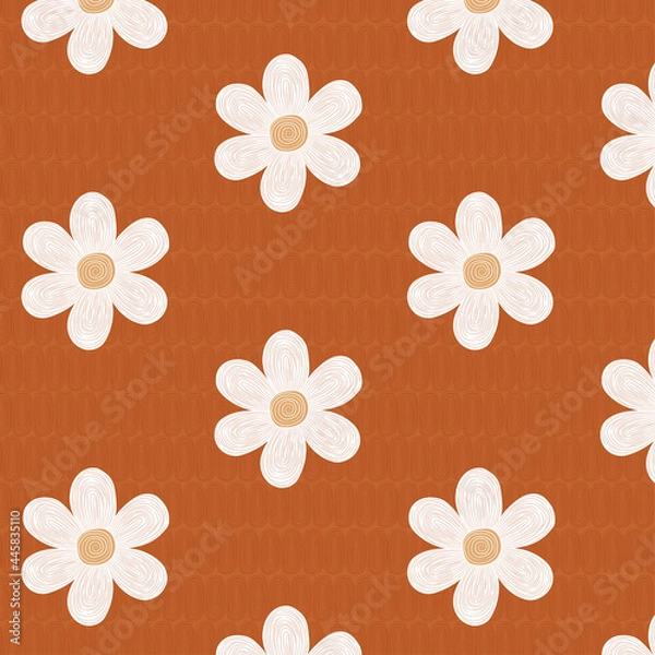 Fototapeta Cheerful Textured Floral Pattern