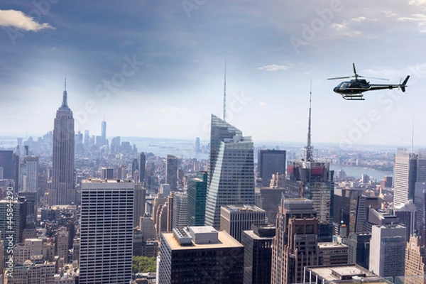 Obraz Helicopter for sightseeing over Manhattan.