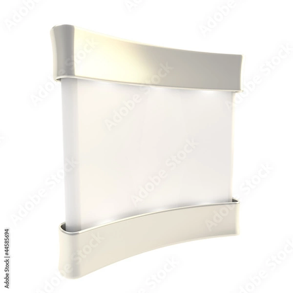 Fototapeta White copyspace empty panel stand board