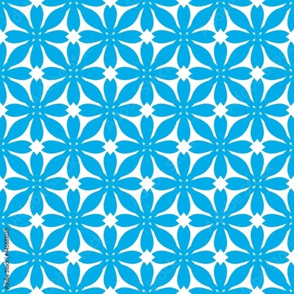 Fototapeta cornflowers. blue floral seamless pattern. print, template, beautiful bright cover.