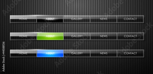 Fototapeta Vector web glass menu