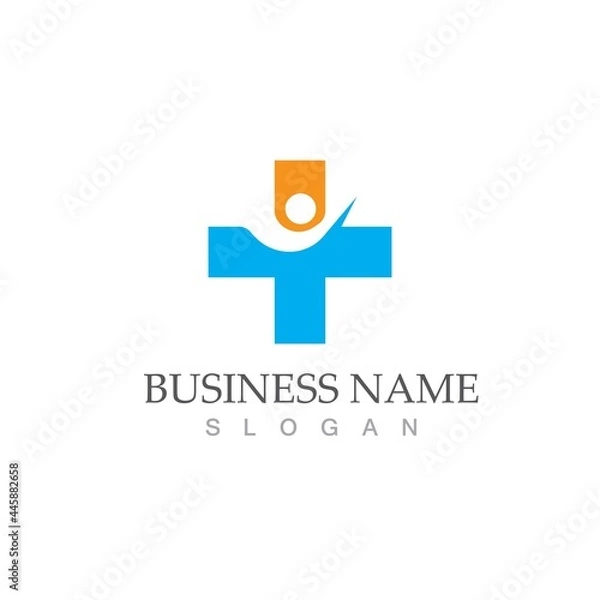 Fototapeta health medical logo design