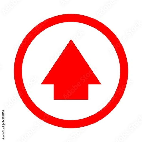 Fototapeta red arrow sign isolated