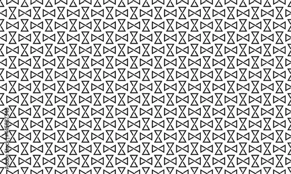 Obraz Seamless black hourglass vector on a white background