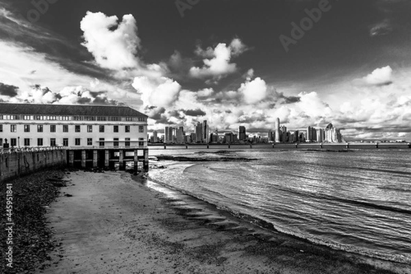 Fototapeta black and white background