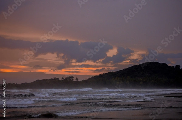 Fototapeta sunset in the mountains