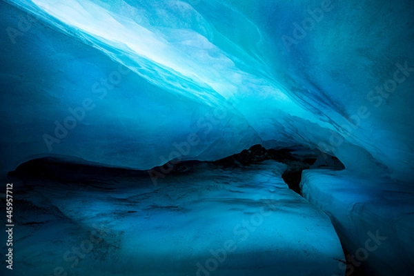 Fototapeta Ice cave in a Wapta Glacier