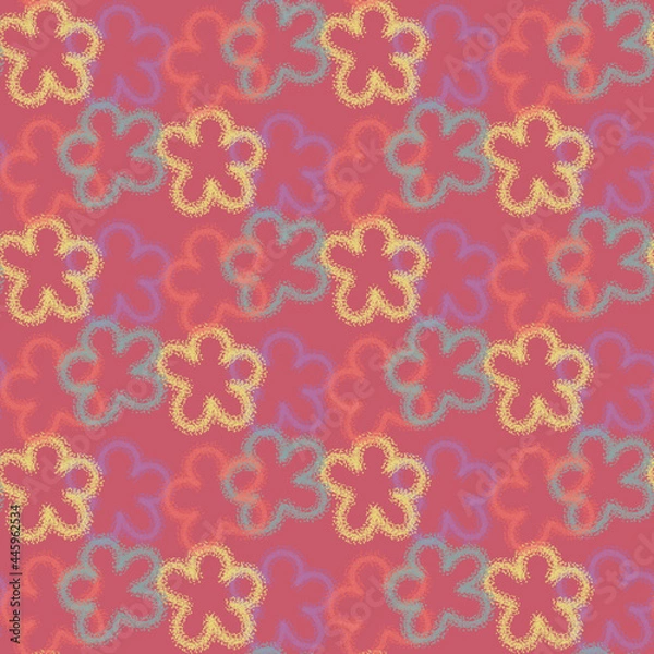 Fototapeta Dotted flower Seamless Pattern