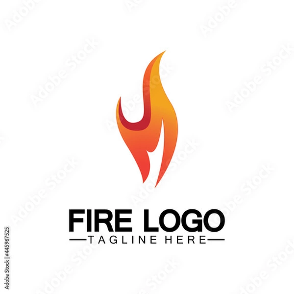 Fototapeta Fire Flame Logo design vector template