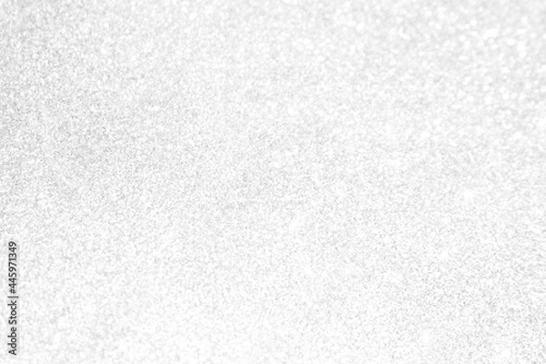 Obraz Silver background Abstract Bokeh Christmas.