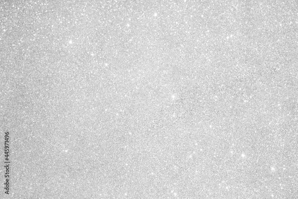 Obraz Silver background Abstract Bokeh Christmas.