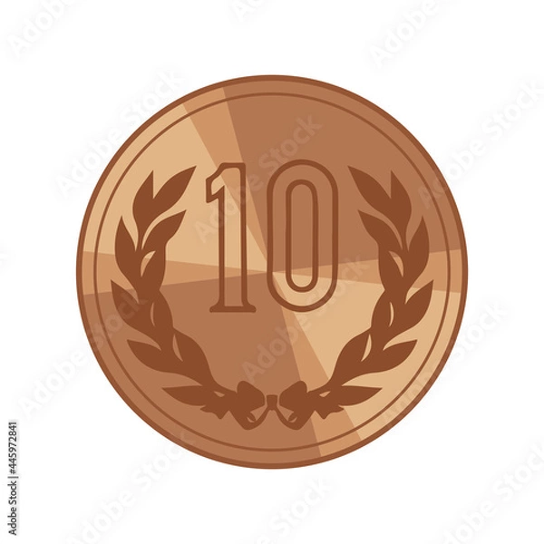 Obraz お金のイラスト 日本硬貨 10円玉