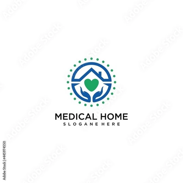 Fototapeta nature home logo vector design template