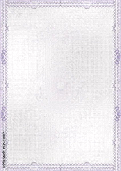 Fototapeta Frame for the design of diplomas, coupons, certificates