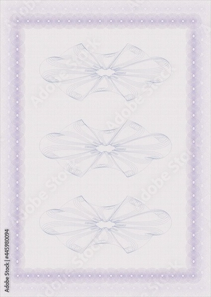 Fototapeta Protective template for design of diploma, certificate and other documents