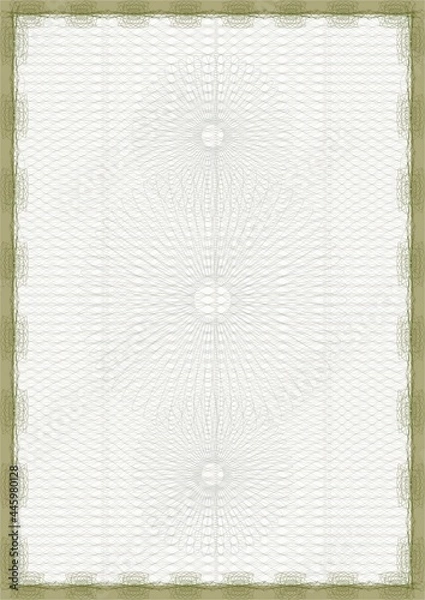 Fototapeta Tangir template for design of diploma, certificate and protected documents