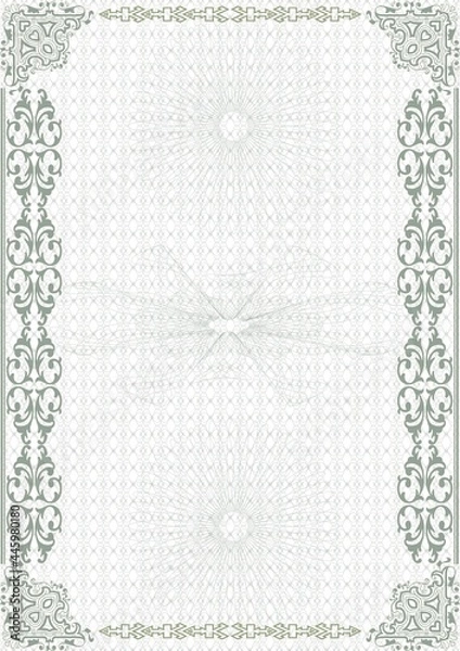 Fototapeta Template for the manufacture of diplomas, certificates, and other printing products