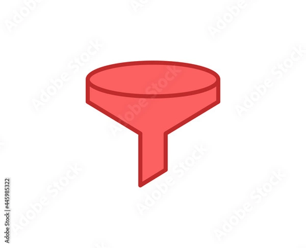 Fototapeta Funnel flat icon. 