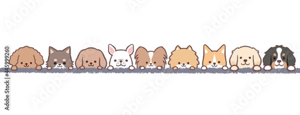 Fototapeta 犬たちのライン