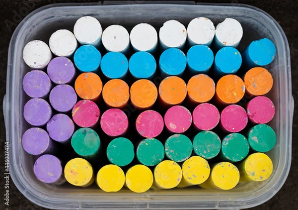 Obraz bunte Straßenkreide