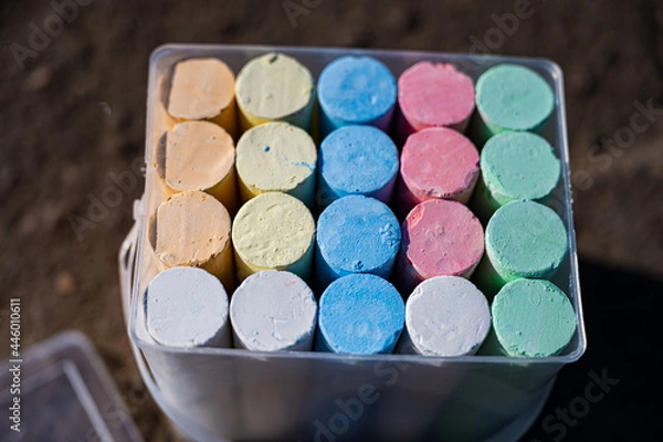 Obraz bunte Straßenmalkreide