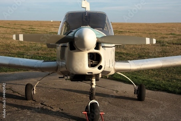 Obraz Zlin 143 small propeller engine, front view